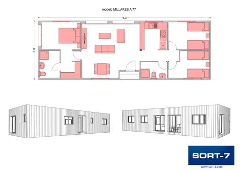 Modelo 77m² Millares A