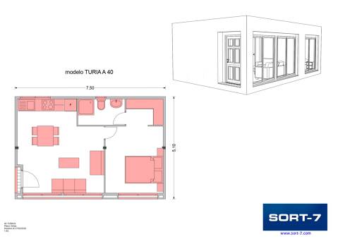 Modelo 40m² Turia A