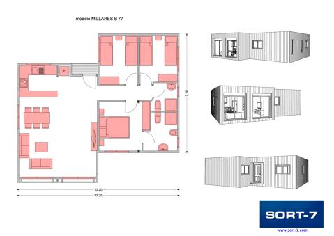 Modelo 77m² Millares B