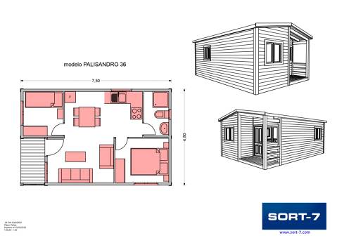 Modelo 36m² Palisandro