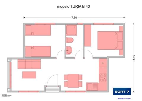 Modelo 40m² Turia B